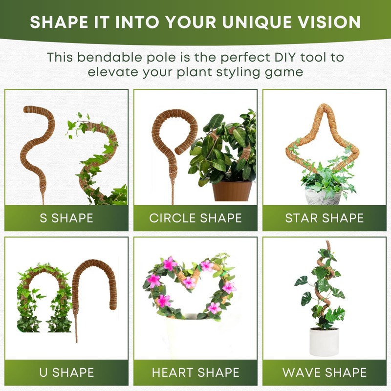 Auraville Moss Pole Monstera Plant Support | 48 Inch Plant