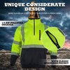 FONIRRA High Visibility Safety Sweatshirt ANSI Class 3 Fleece 1/4