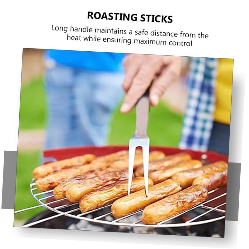 Mipcase 304 Stainless Steel Barbecue Forks 2-Piece Set for Grilling