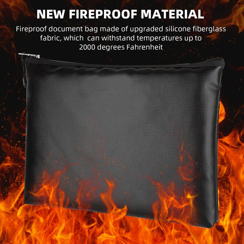Document Bag Safe Fireproof Waterproof Fireproof Document Box Money Bag