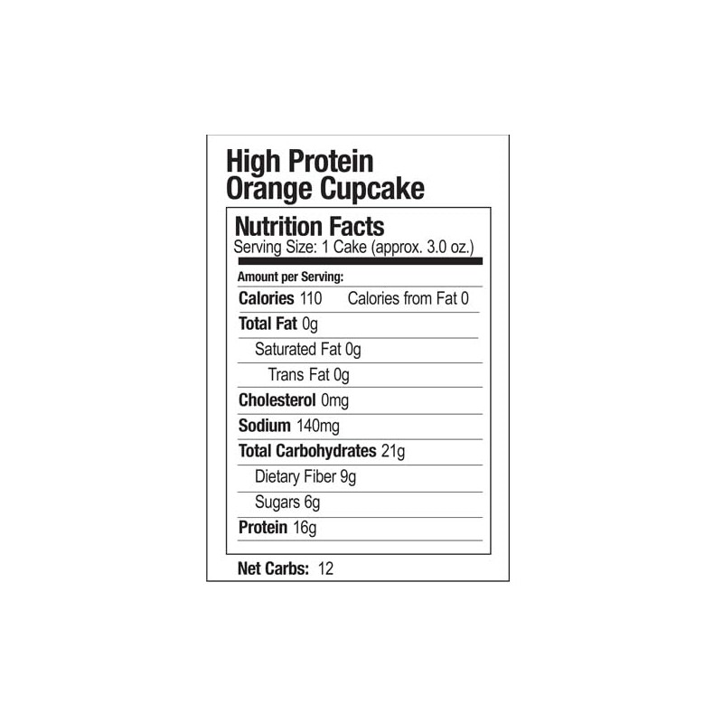 High Protein Fat Free Creamsicle Crush Orange Cupcake