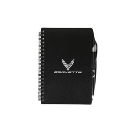 SR1 Performance C8 Corvette Spiral Bound Journal/Notebook w/Stylus Twist Action Pen : Black
