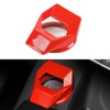 Hbxdeco Car Engine Start/Stop Button Cover, Zinc Alloy Car Power Control Trim, Carbon Fiber Push to Start Button Key Ignition Switch Protective Cover, Universal for Most Cars (Red)