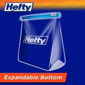 Hefty Freezer Slider Bags, Quart, 15 CT (Pack - 6)
