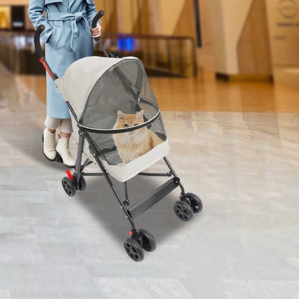 OCASAMI Pet Stroller 4 Wheels Posh Folding Waterproof Portable Travel