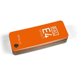 RAL E4 Colour Chart, 70 Metallic Colours, Full Page Colour Swatches, High Gloss