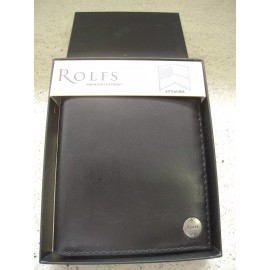 Rolfs BLACK ROLFS Men's wallet 21 credit card slots Genuine Premium Leather ATTACHE NW