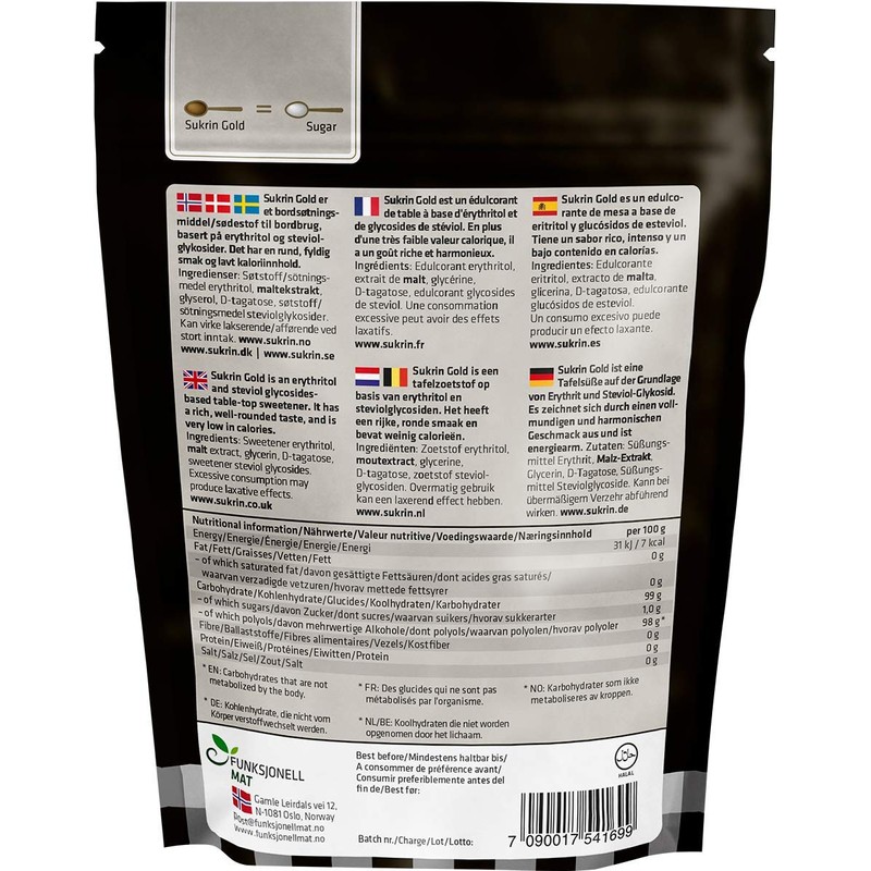 Sukrin Gold All Natural Brown Sugar Alternative 250g Twin Pack