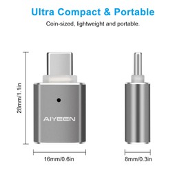 AIYEEN USB C to USB Adapter(2 Pack), USB C Male to USB 3.0 Female Adapter OTG Converter Compatible with MacBook Pro 2019/2018/2017,MacBook Air 2018 and More Type-C Devices, Gray