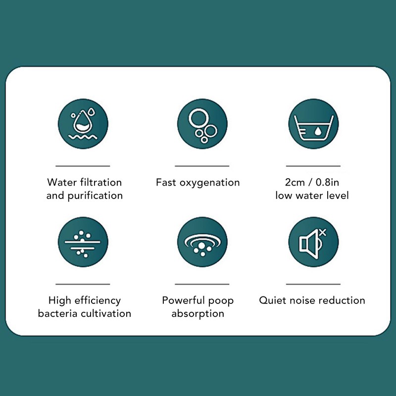 Turtle Filter Powerful 3 in 1 Water Circulation Low Water