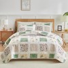 Joyreap 3 Pieces Quilt Set Full/Queen, Patchwork Floral Boho Design,