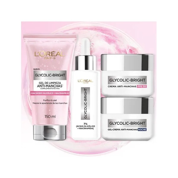 L'oréal Paris Kit Rutina Glycolic Bright Anti-manchas