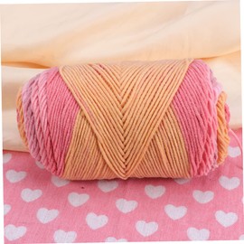 TEHAUX 1roll Rainbow Colorful Knitting Yarn Thick Woolen Yarn for DIY Crochet Projects for Hats Scarves and Blankets Anti-Pilling Craft Supplies
