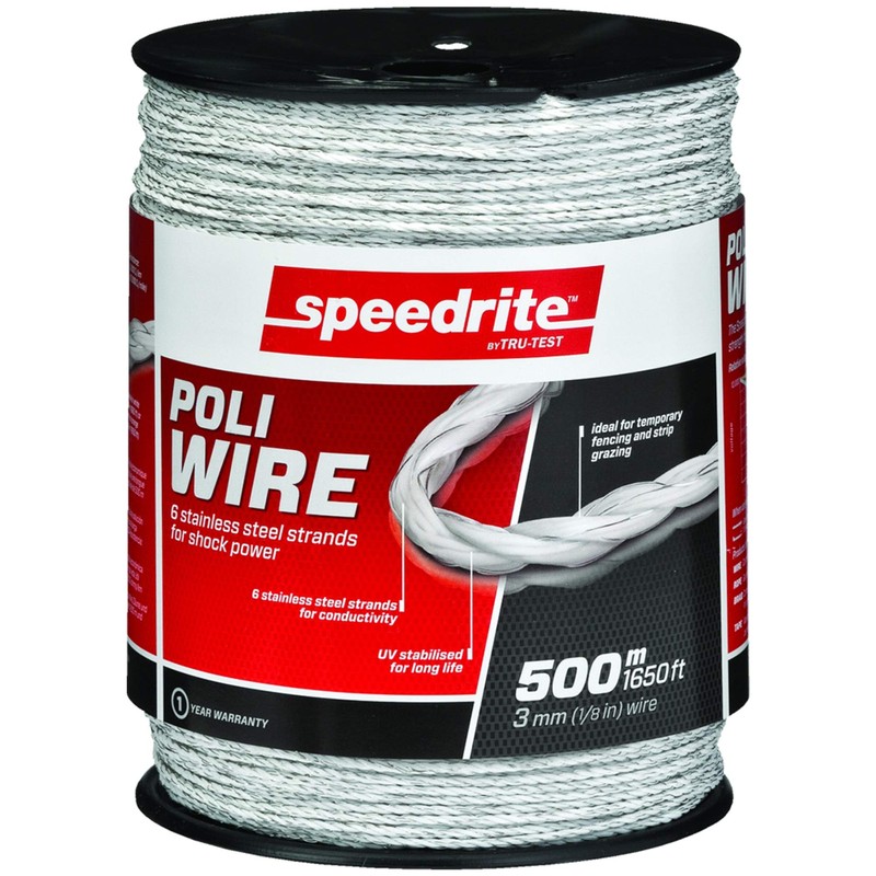 Speedrite Polywire Roll Stainless Steel Flexible Woven Easy Handling White