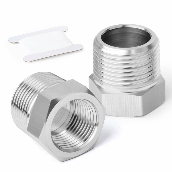 ERGAOBOY 10 Pcs 304 Stainless Steel Reducer Hex Bushing, 1/2"