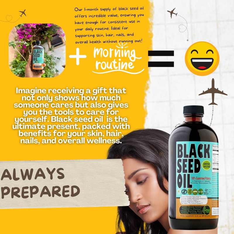 Sweet Sunnah Premium Black Seed Oil - Cold Pressed Nigellaa
