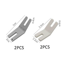 4 Pieces Sewing Machine Foot Press, Sewing Machine Auxiliary Tools, Seam Embroidery Sewing Machine Accessories (2 Pieces Large Staple Plates, 2 Small Staple Plate )