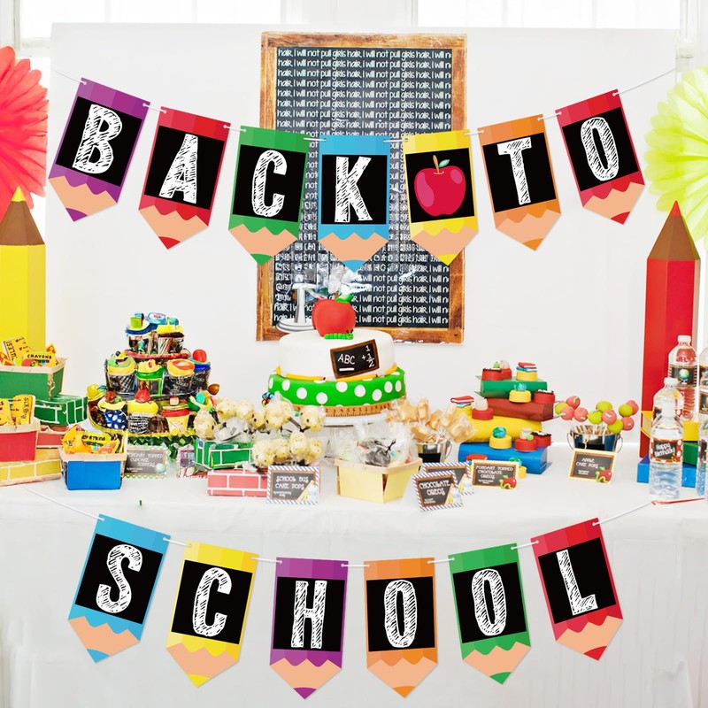 Hooqict Welcome Back to School Banner Garland for Classroom Bulletin