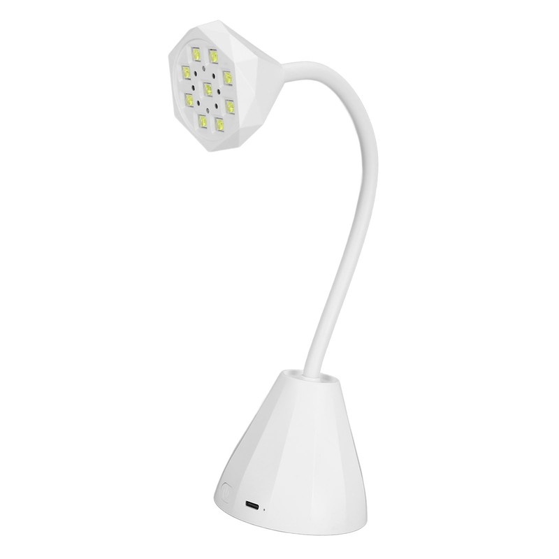 27W Gooseneck Nail Lamp with 9pcs Lamp Chips Flexible Gooseneck