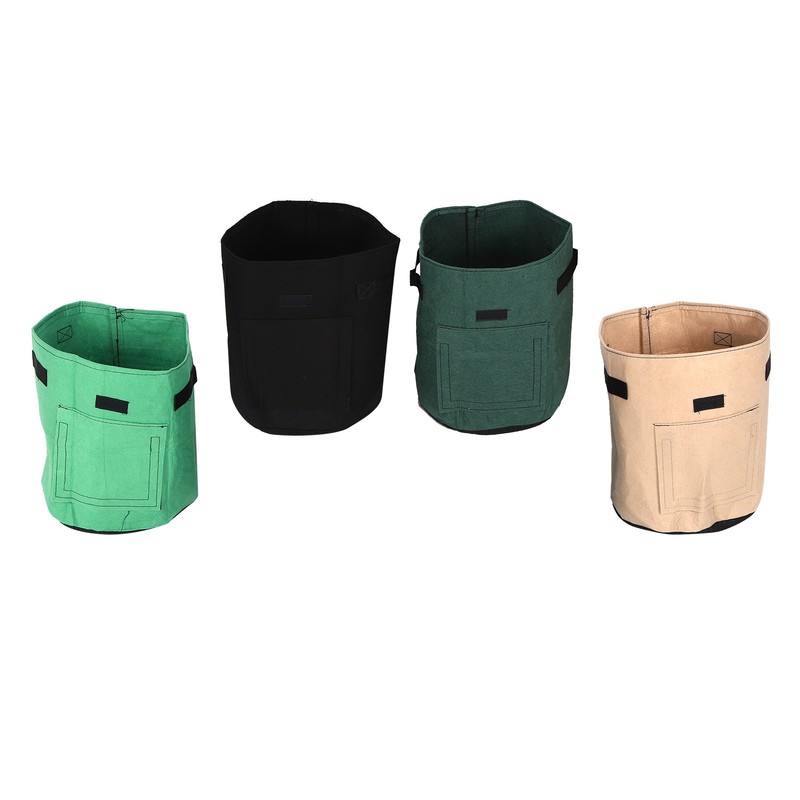 4Pcs Plant Growth Bag Felt Vegetables Flowers Growing Nursery Container