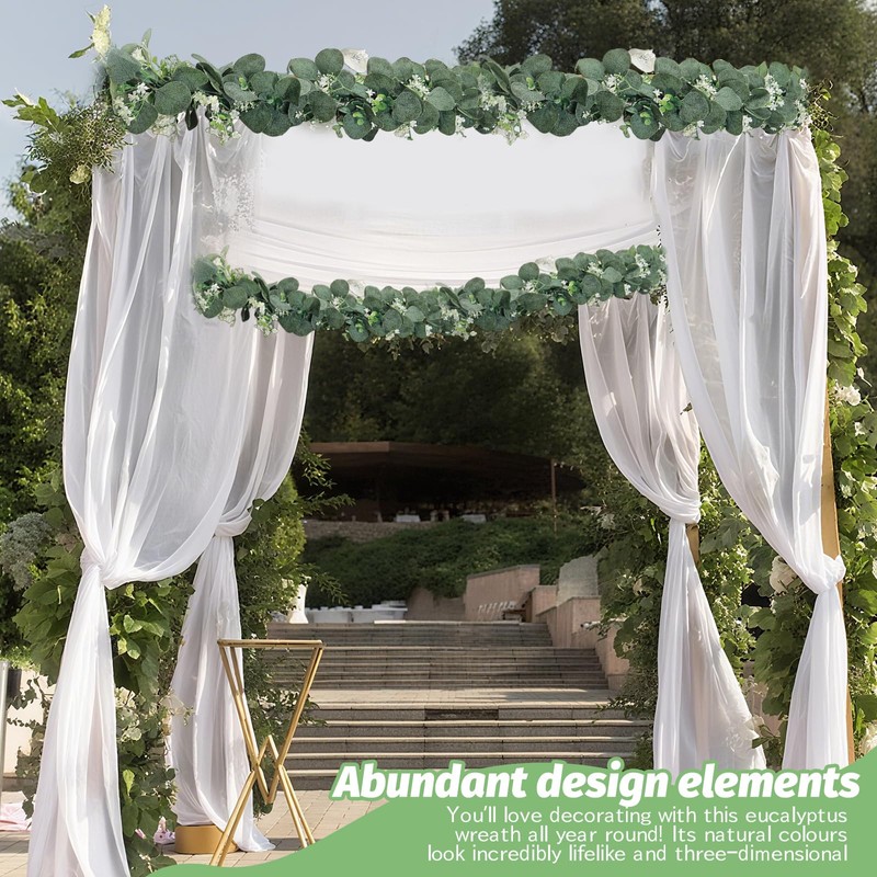 2 PCS Eucalyptus Garland, 5.9FT Greenery Garland Artificial Greenery Vines