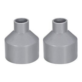 sourcing map PVC DWV Reducing Coupling Schedule 40 Gray 20mm x 50mm Socket 2Pcs