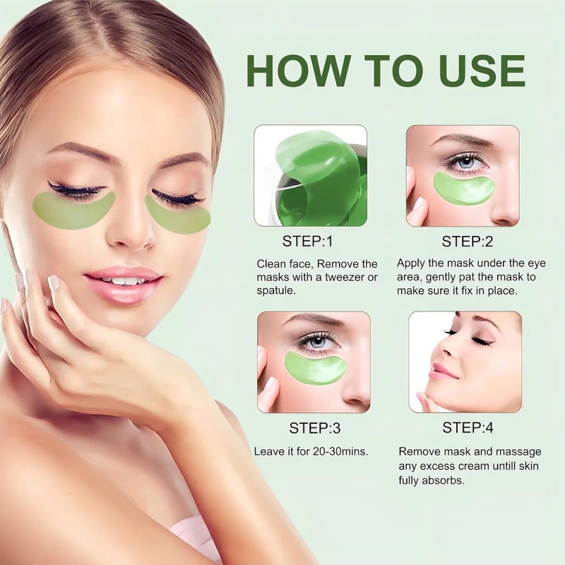 🔥 Parches para ojos bolsas ojeras hidrata humecta antiarrugas tipo