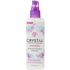 Crystal Mineral Deodorant Spray - Unscented Body Deodorant With 24 Hours Odor Protection, Non-Staining & Non-Sticky, Aluminum Chloride & Paraben Free, (2 Pack)