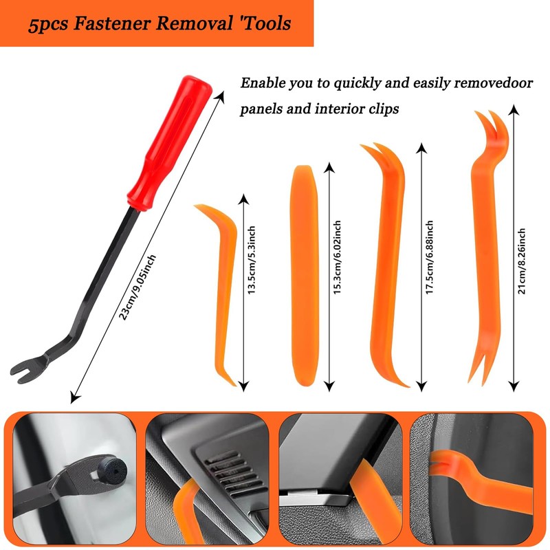 1240Pcs Car Retainer Clips & Fasteners Kit – 32 Universal