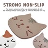 Cat Coasters Set of 4, Non-Slip PVC Cup Mats for