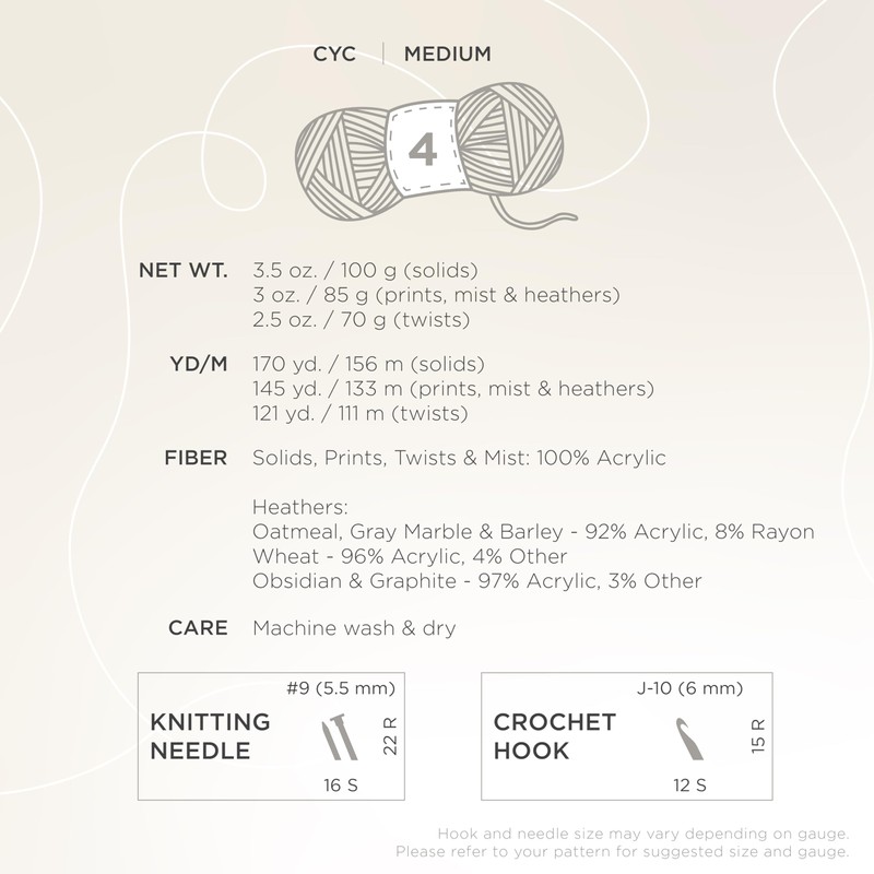 (1 Skein) Lion Brand Yarn Vanna's Choice Yarn, Denim Mist