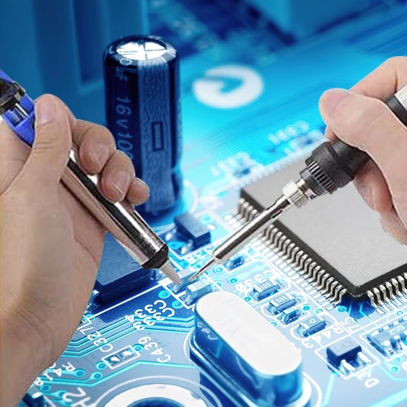 2 Pack Desoldering Pump, Blue Solder Sucker Tool, Desoldering Vacuum