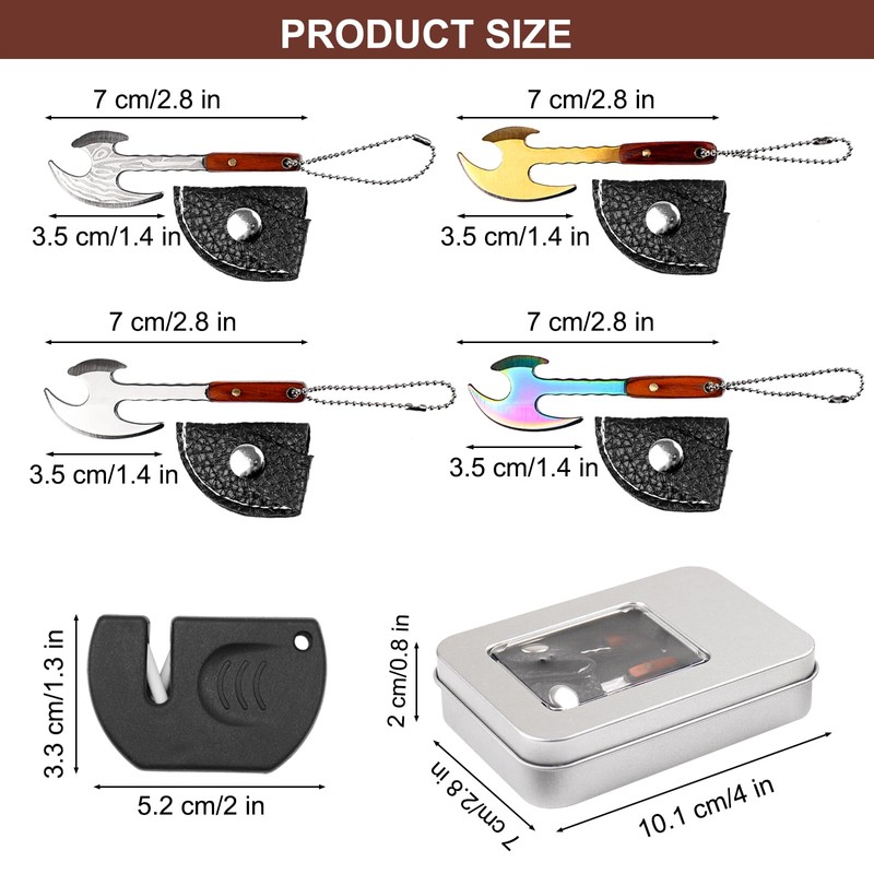 Ruksifg Mini Knife Set Mini Axe for Package Opener, Letter