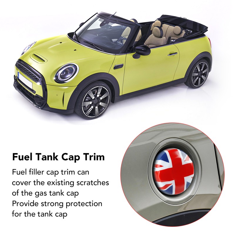 For UNION JACK Design Fuel Tank Cap Trim Protective Replacement