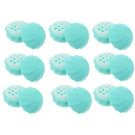 Balacoo Paquete de 10 Cajas de Bálsamo Labial Esféricas Recargables de Plástico Ligeras Diseño Redondeado para Travel