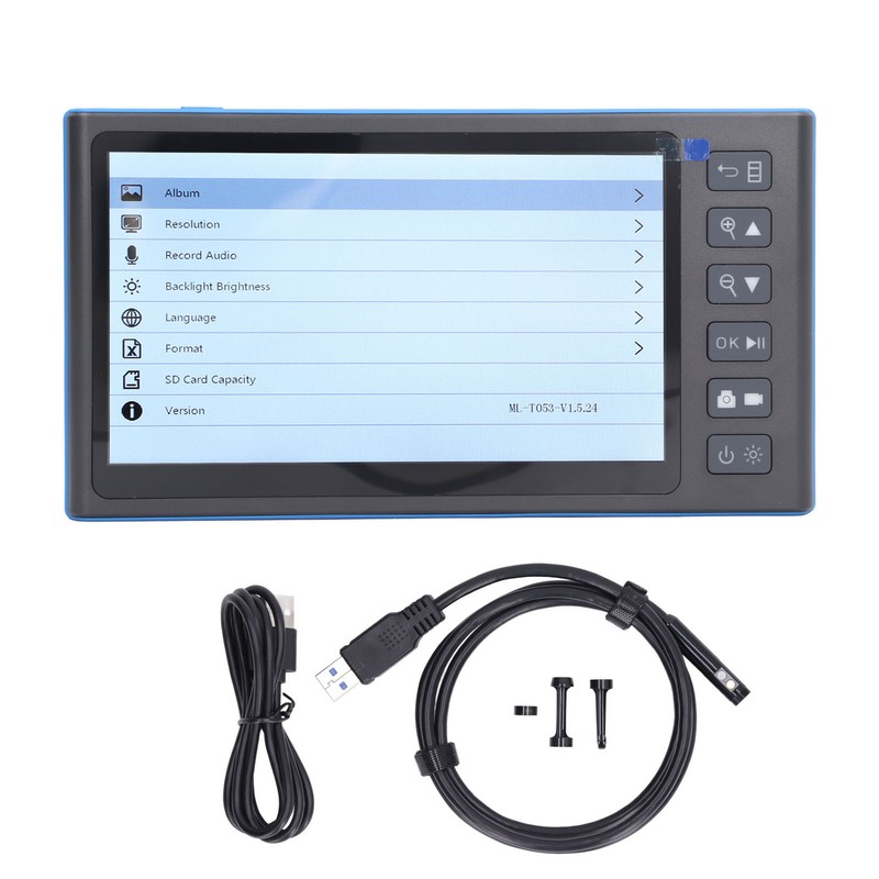 Handheld Industrial Endoscope HD 7in 7.9mm Dual Lens IP67 ABS