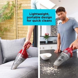 BLACK+DECKER Dustbuster QuickClean Handheld Vacuum, Cordless, Lightweight & Portable, Ergonomic Design, Red