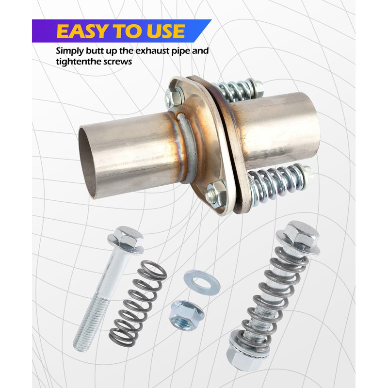 iolory 2PCS Automotive Exhaust Manifold Bolt Kit,M10 M8 Exhaust Bolts