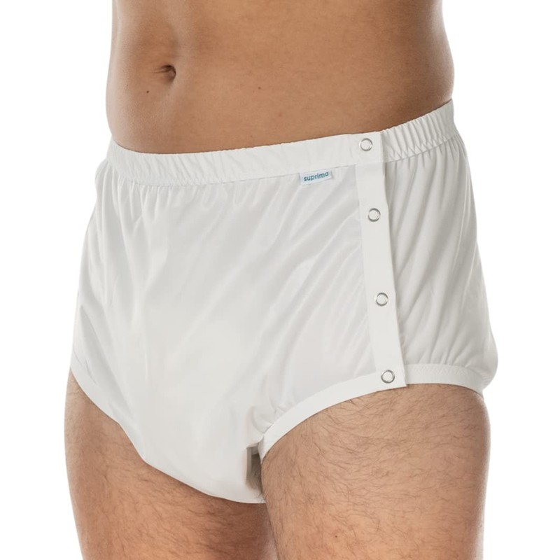 suprima 1288 001 PU Briefs White Buttoned for Medium to