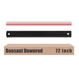 BOOSANT BOOSANT 72 INCH Ceiling Fan Downrod With Extended Wires,Extension Rod Only Ceiling Fans Compatible, Not Threaded(Black)