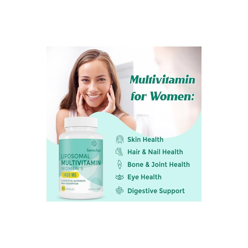 Liposomal Multivitamin for Women 50+ with Iron, 120 Capsules, 2