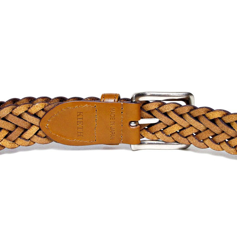 KIETH KE21266-34 Men's Camel Mesh Belt, Leather, Reliable Quality, Created