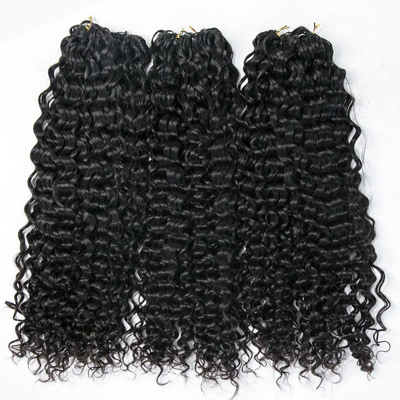 Crochet Human Hair Extensions Water Wave Pre-Separated Curly Crochet Hair