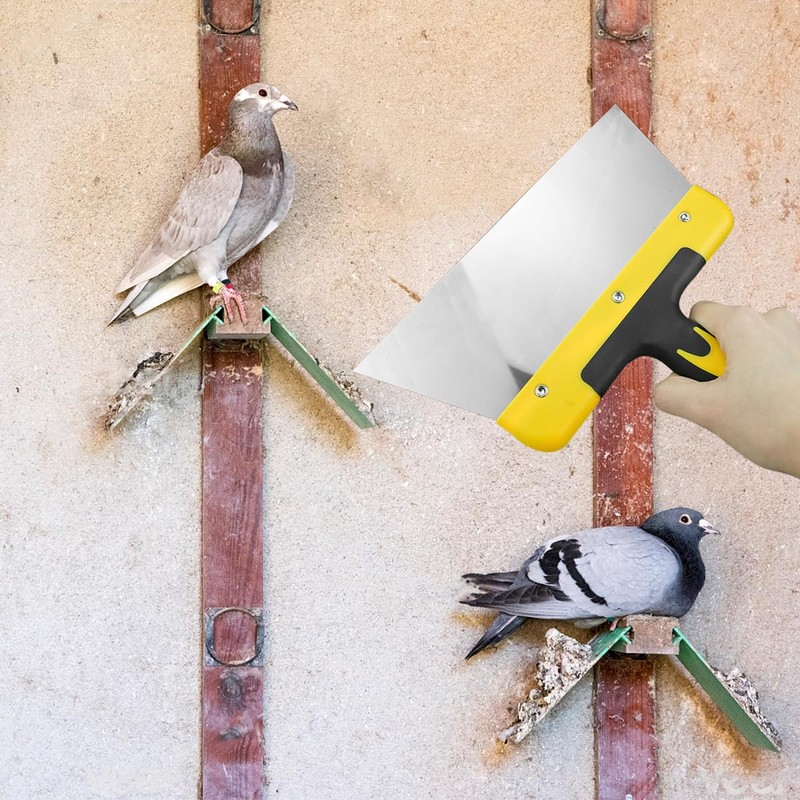 Large Pigeon Droppings Scraper Bird Poop Remover Stainless Steel Bird