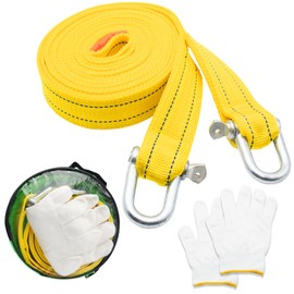 High-Strength 5 m Car Tow Rope with Two Safety Hooks, Car Tow Rope for Breakdown Aid and Vehicle Recovery, Heavy Duty Tow Rope with 5 Tonnes Load Capacity, Reflective Strips & Attachment