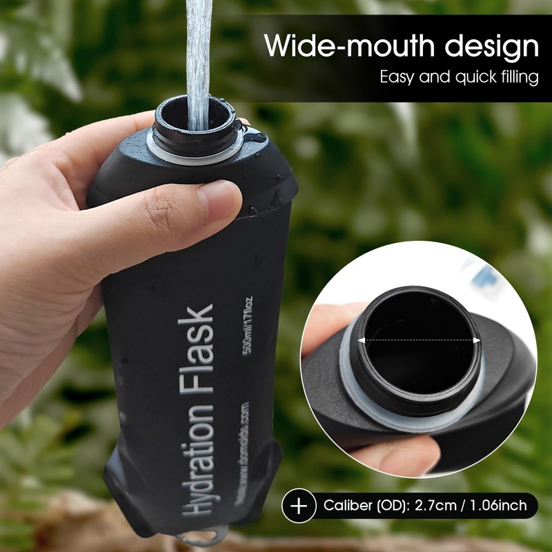 GYGYL Soft Thermos Flask 150ml TPU Foldable Soft Hydration Backpack