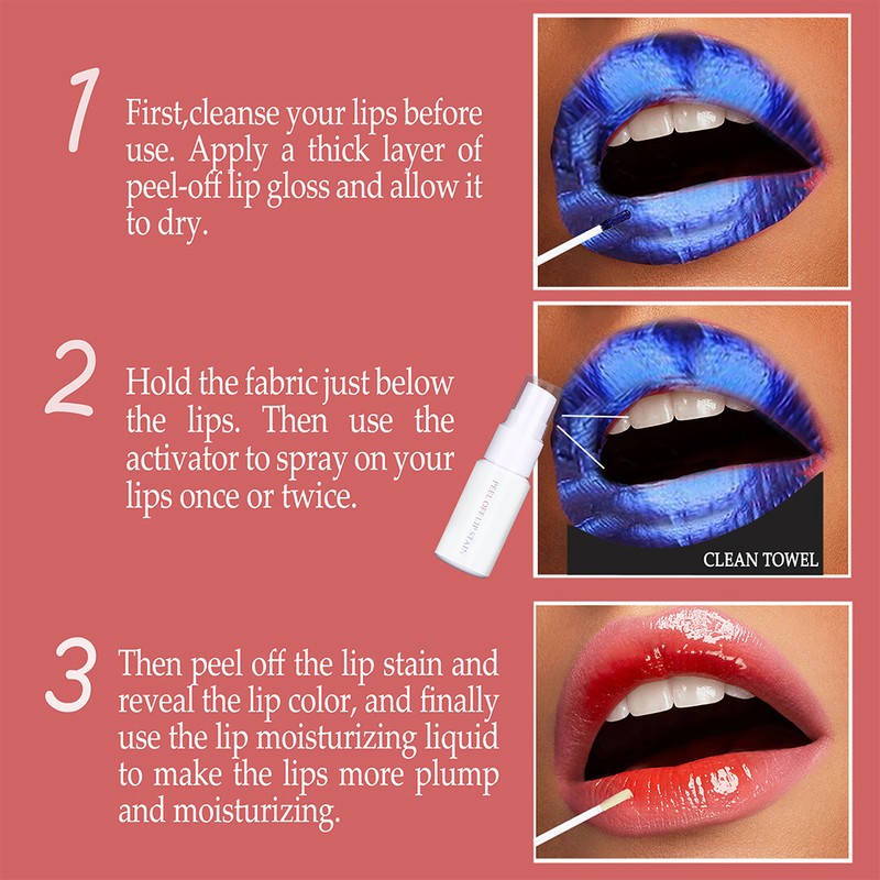 Peel Off Lip Stain Waterproof Long Lasting Lip Gloss Smudge