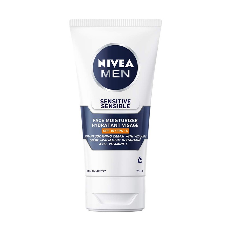 NIVEA MEN Sensitive Skin Face Moisturizer with SPF 15, 75mL
