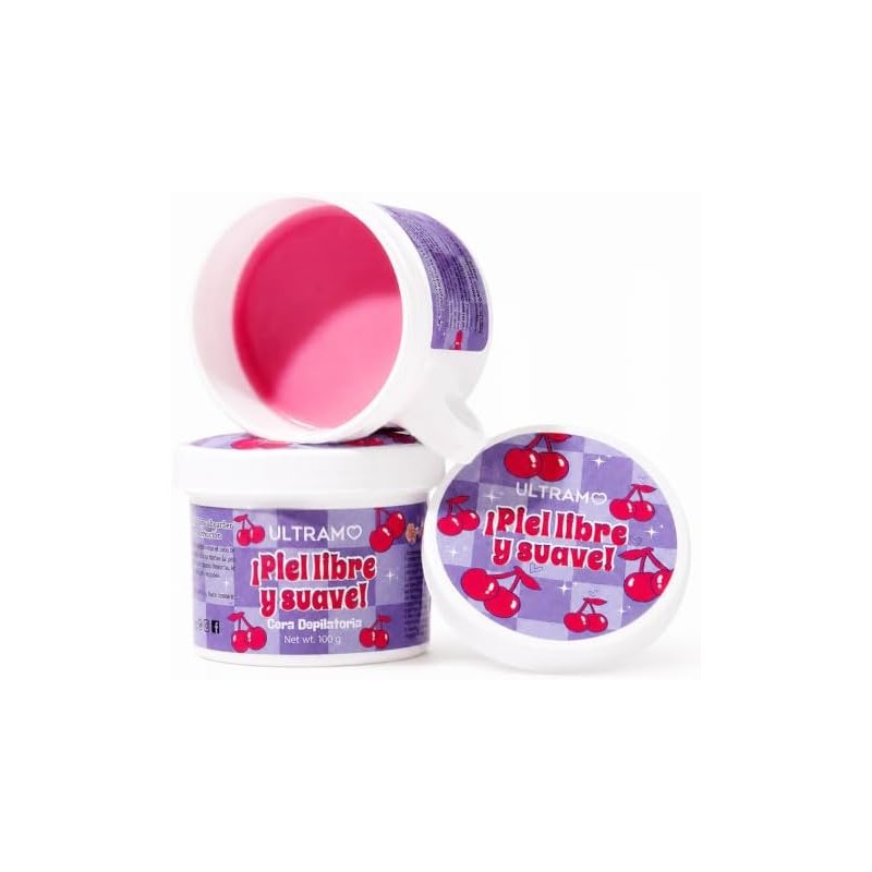 Cera para Depilar ULTRAMO Cereza 2 pzs – Depilación Suave