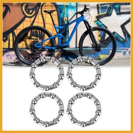 Partuto 4pcs 44mm x 9 Ball Bearing Cages Crank Bearings Wheel Bearing Retainer for Bicycle Replacement